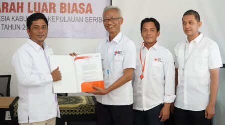 Penetapan Ketua PMI Kepulauan Seribu terpilih A. Furqon oleh Pimpinan Sidang, Eko Wicaksono,